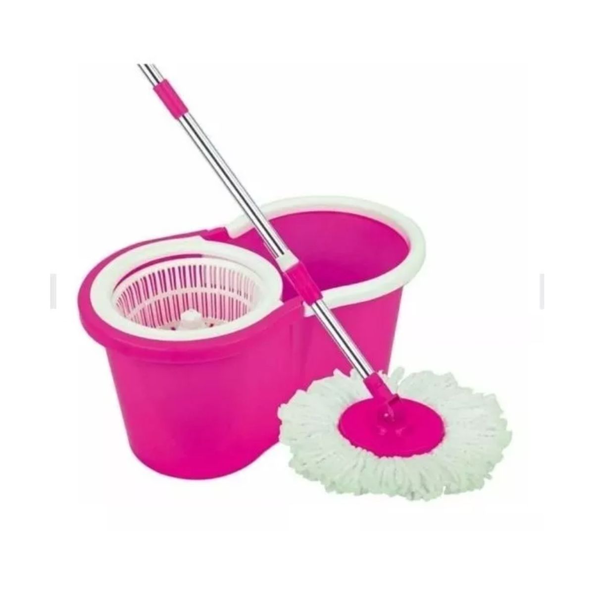 GENERICO - Mopa Trapeador Giratoria 360 Metálica Rosa