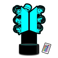 GENERICO - Lámpara 3D BTS BTS21 Control remoto estoykuku Modelo B