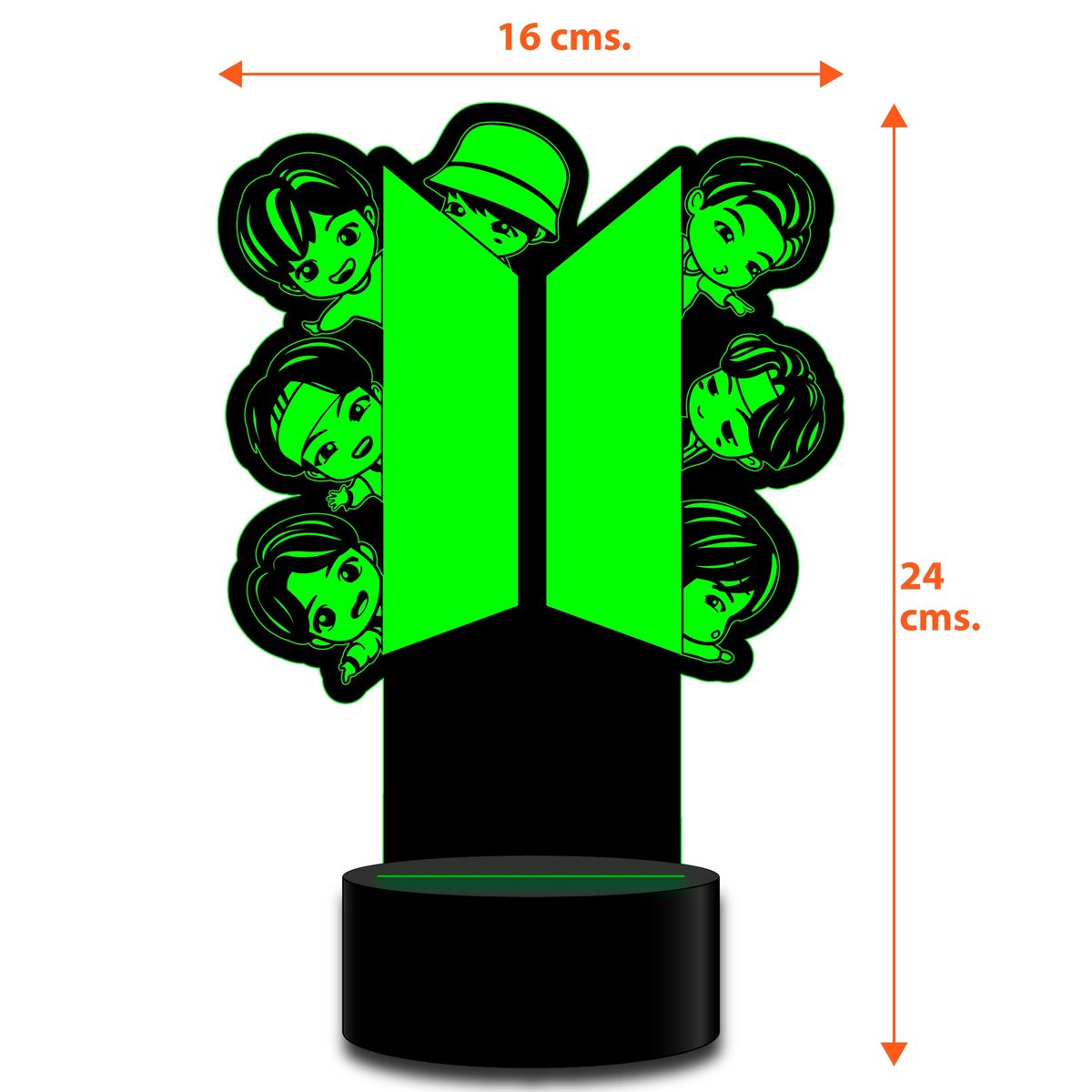 GENERICO - Lámpara 3D BTS BTS21 Control remoto estoykuku Modelo B