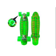 GENERICO - Skate Penny Patineta Verde Luces Rgb Ruedas Led Niñs