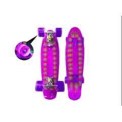 GENERICO - Skate Penny Patineta Rojo Luces Rgb Ruedas Led Niñs