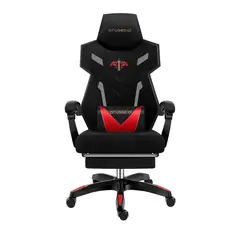 CRUSEC - Silla Gamer Reclinable Con Reposapiés Moderna Ergonómica