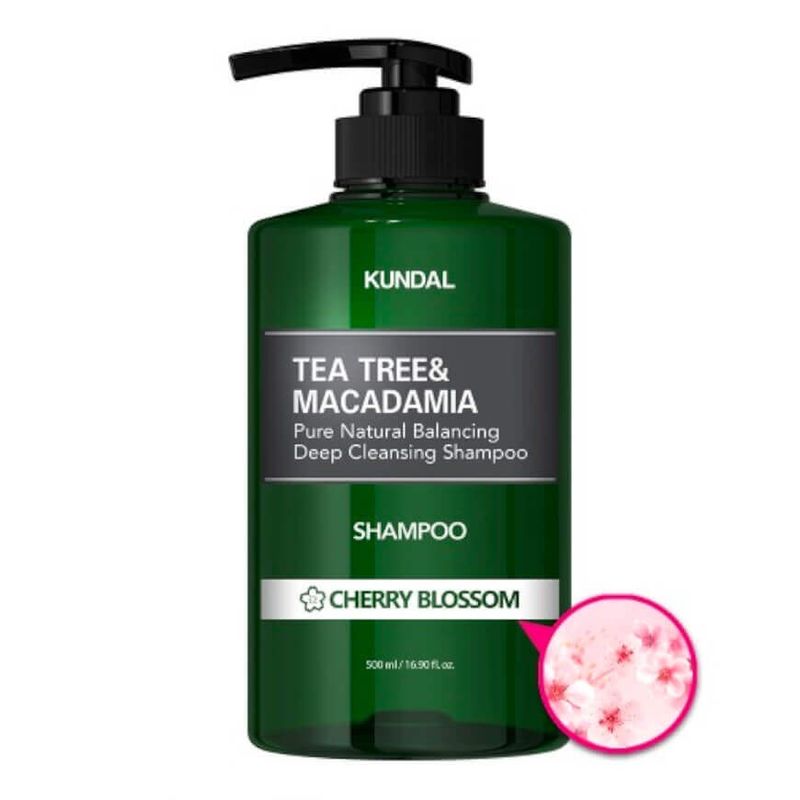KUNDAL - Shampoo Coreano Tea Tree Macadamia Shampoo Limpieza Profunda.