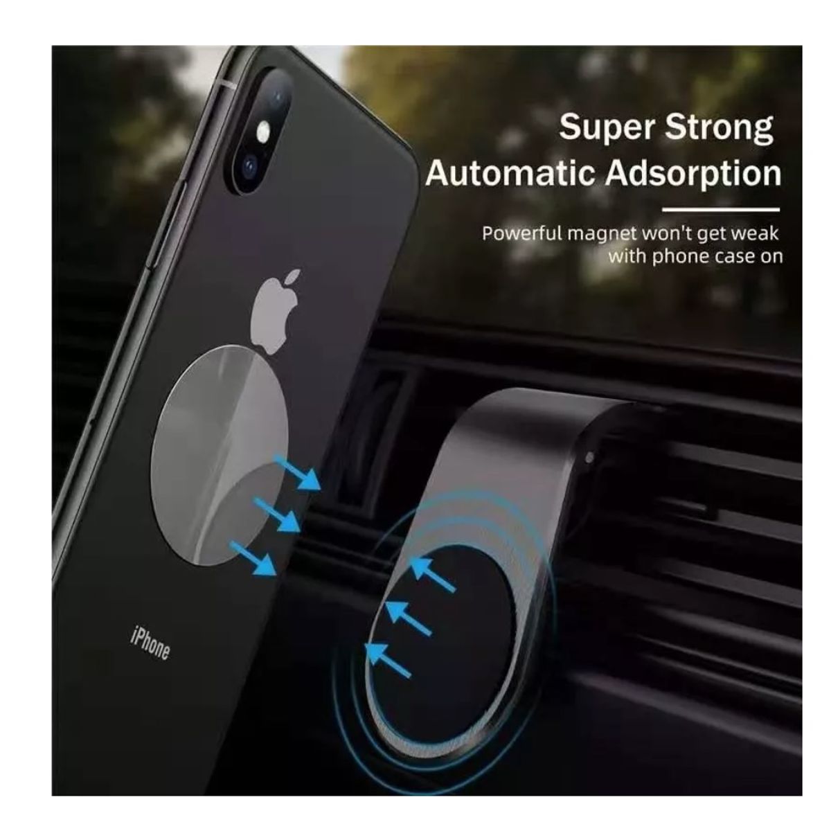 GENERICO - Soporte De Celular Auto Telefono Magnético Imán Automóvil