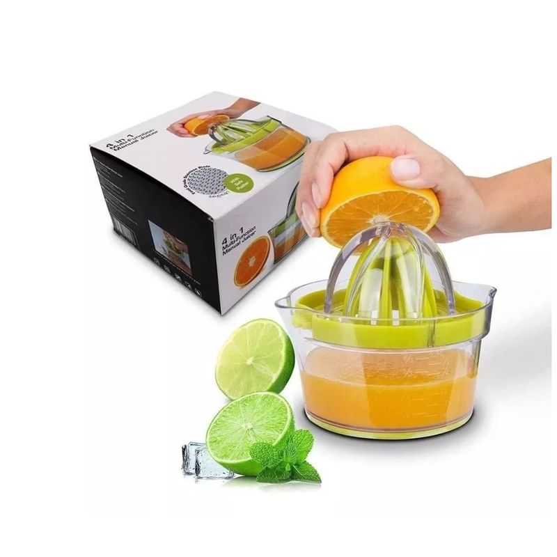 GENERICO - Exprimidor Manual Multi Funcional 4 En 1 Rallador Jugos