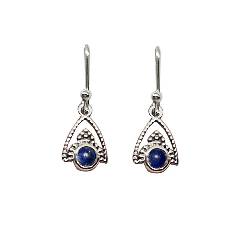 ANDREA COGGIOLA JOYAS - Aros Siddhi Lapislázuli Plata Fina 925