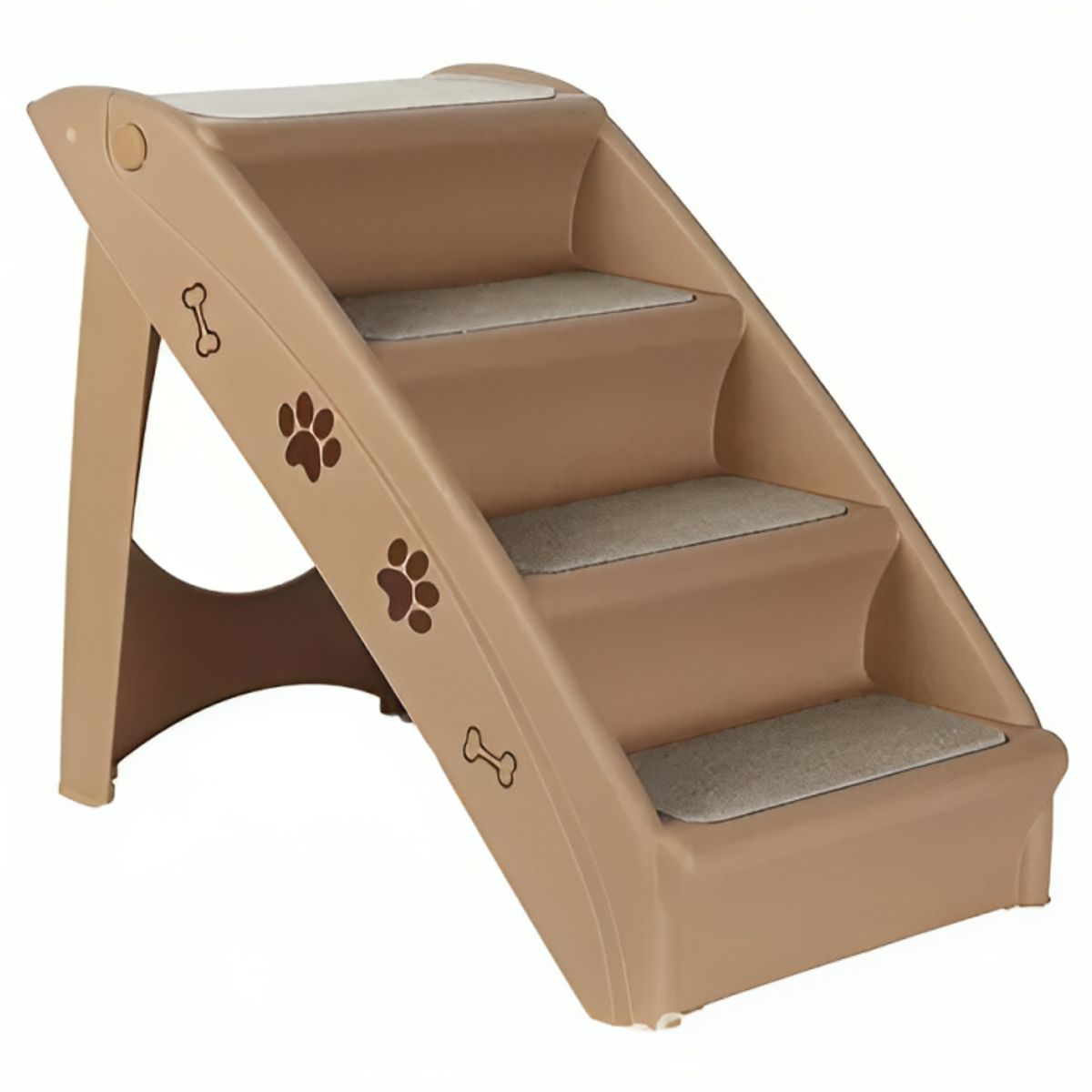 GENERICO - Escalera Plegable 4 Escalones Para Perros Y Mascotas Café