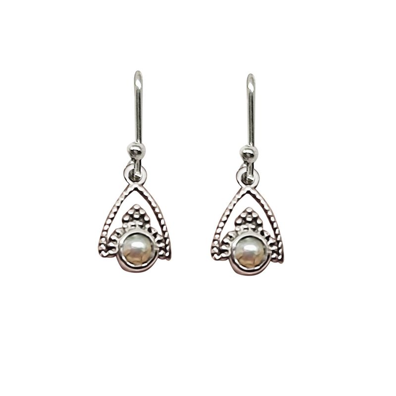 ANDREA COGGIOLA JOYAS - Aros Siddhi Perla Plata Fina 925