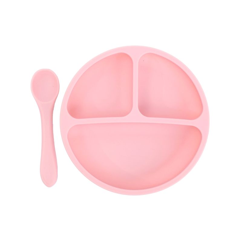 PUMUCKI - Set De Plato y Cuchara Rosado Para Bebé Pumucki