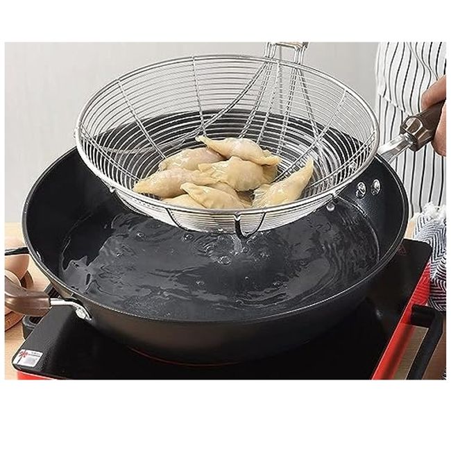 GENERICO - Colador De Cocina Filtro De Acero Inoxidable Mango De Madera