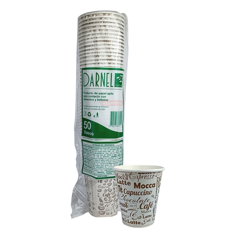 GENERICO - Vaso Polipapel Con Diseño 8oz 240ml 50 unidades