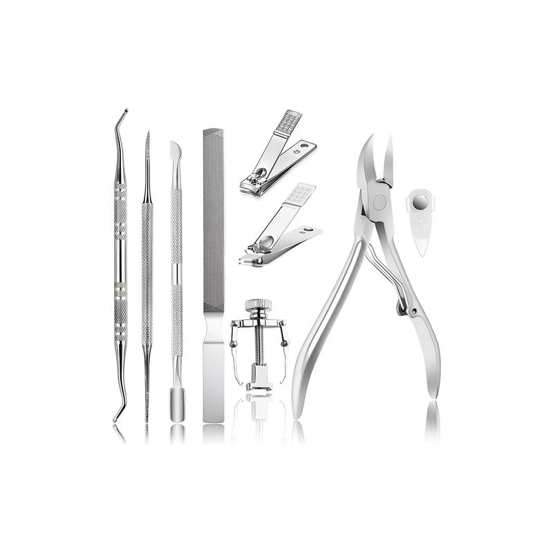 GENERICO - Set De Pedicura 9 Herramientas Para Uñas Encarnadas