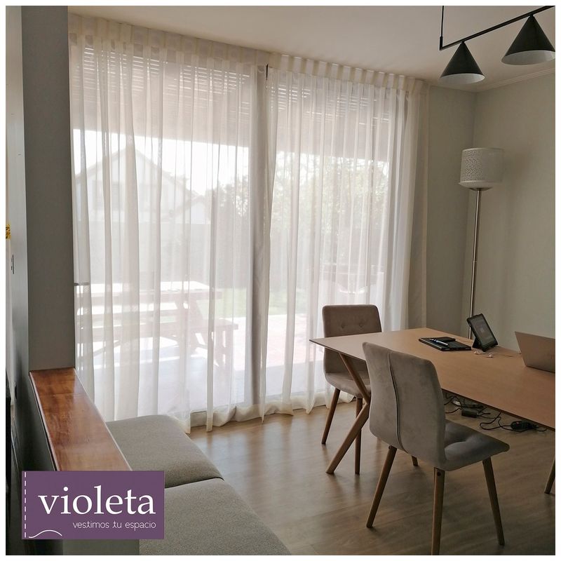 GENERICO - Cortina de Visillo Lino Blanco, 1 paño de 100 x 240 cm.