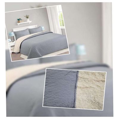 Imagen 2 del producto Cubrecama Quilt Juvenil Sherpa 1.5 Plazas Chiporro Mod. Gris + Funda