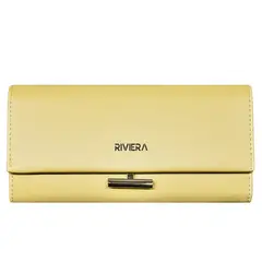 RIVIERA - Billetera ecocuero  Amarillo