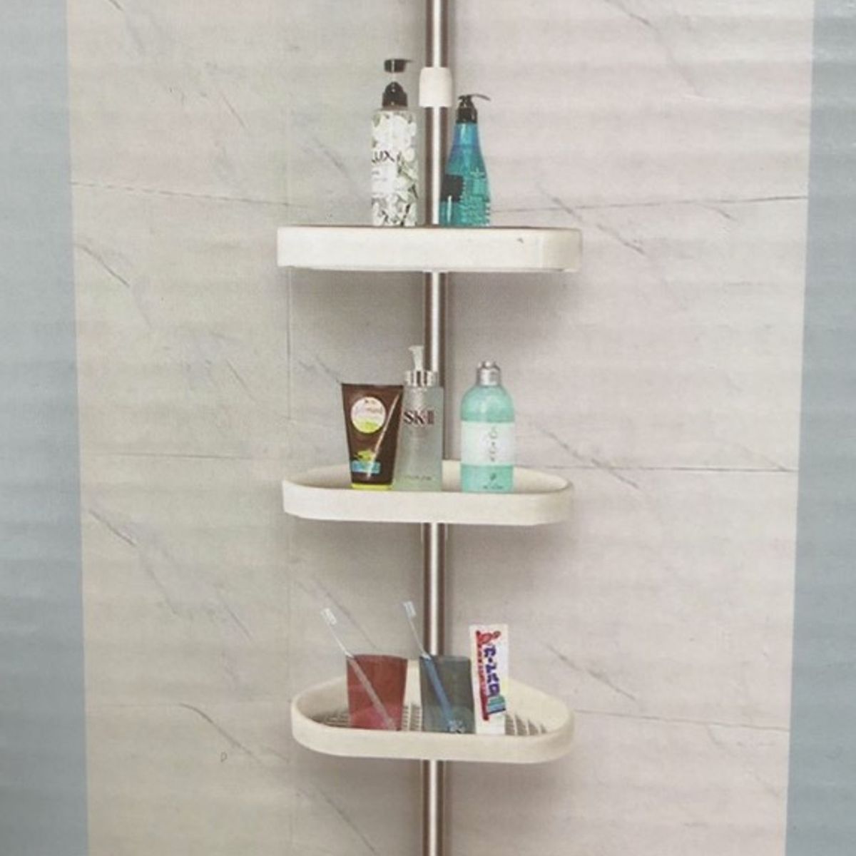 GENERICO - Esquinero De Ducha Multi-uso 4 Repisas Ajustable Baño