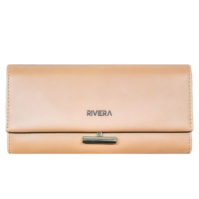 RIVIERA - Billetera  ecocuero Riviera  Beige