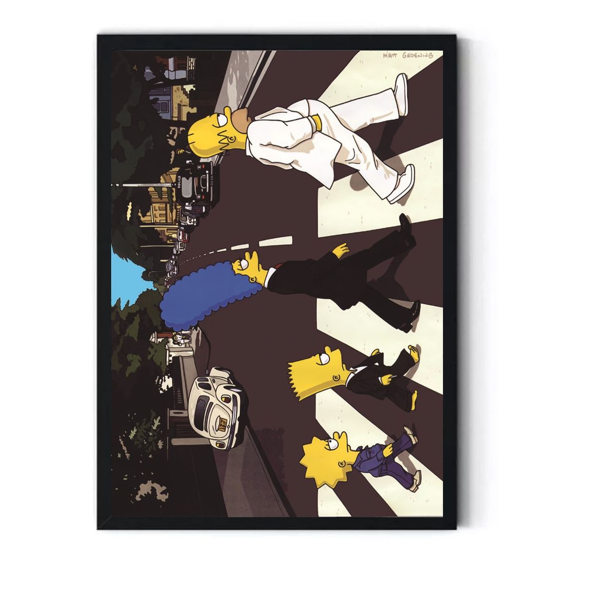 GENERICO - Cuadro Familia Simpson en Paso Cebra medidas 30X40