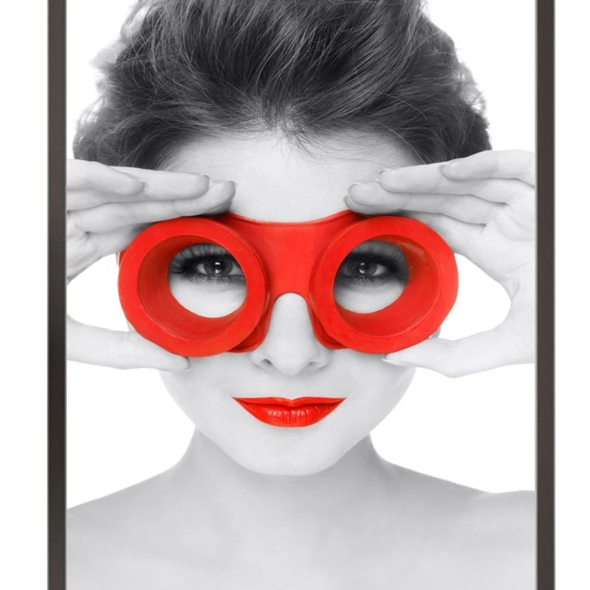 GENERICO - Cuadro Decorativo Medidas 30x40 cm Blanco y Rojo