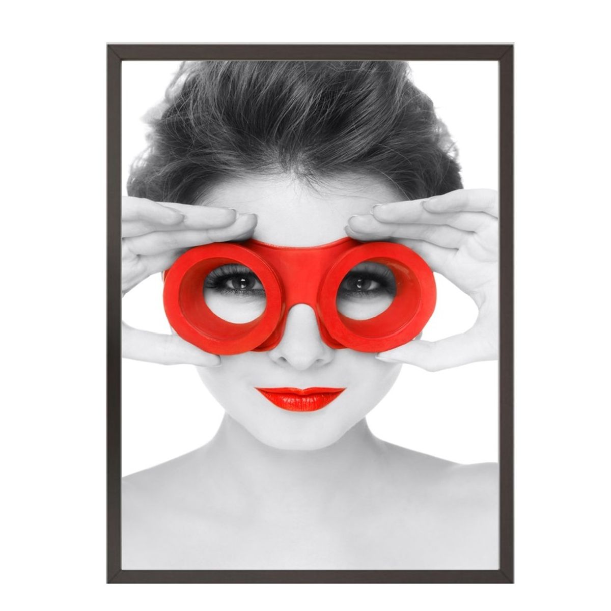 GENERICO - Cuadro Decorativo Medidas 30x40 cm Blanco y Rojo