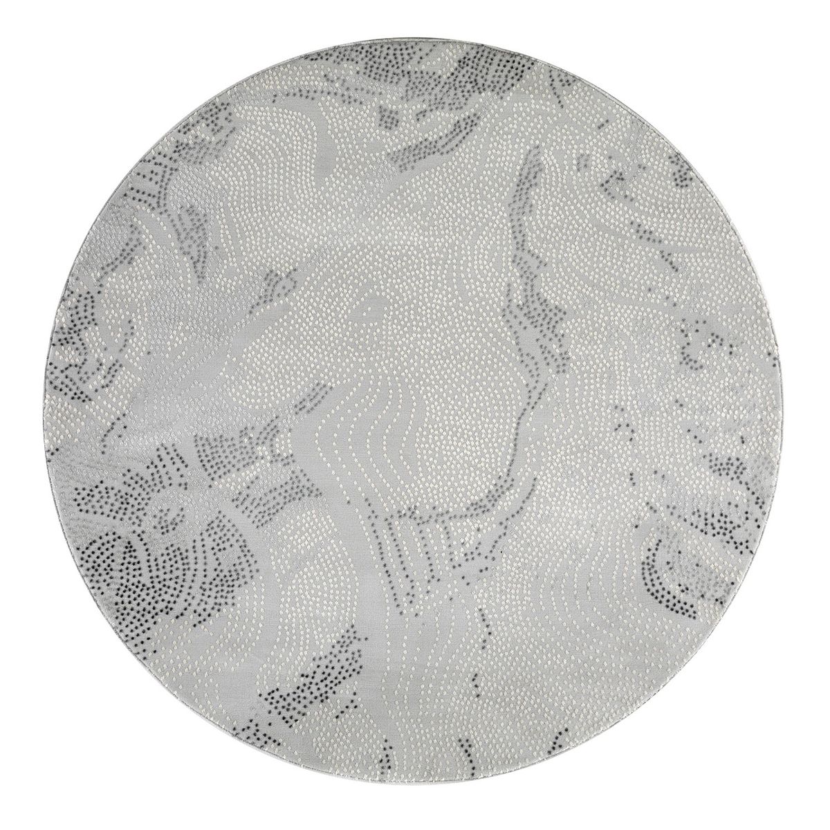 MODA ALFOMBRAS - Alfombra Redonda Babil Gris 240 X 240 Cm