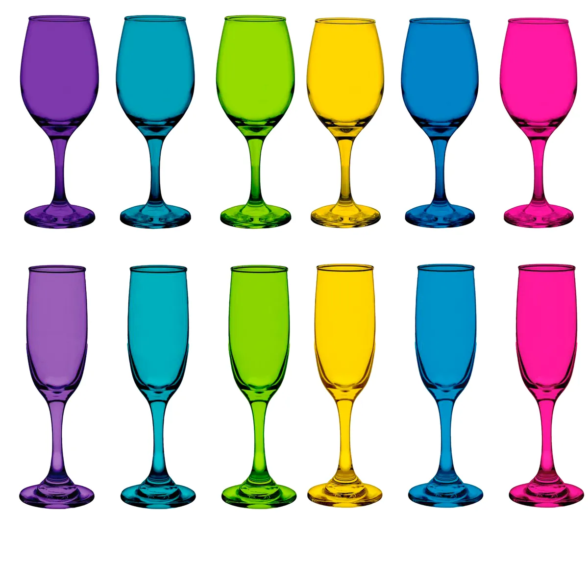 CRISTAR - Set 6 Copa Vino + 6 Copas Champaña Rioja Full