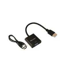 TECMASTER - Cable Adaptador Conversor Hdmi Macho A Vga Hembra Y Audio
