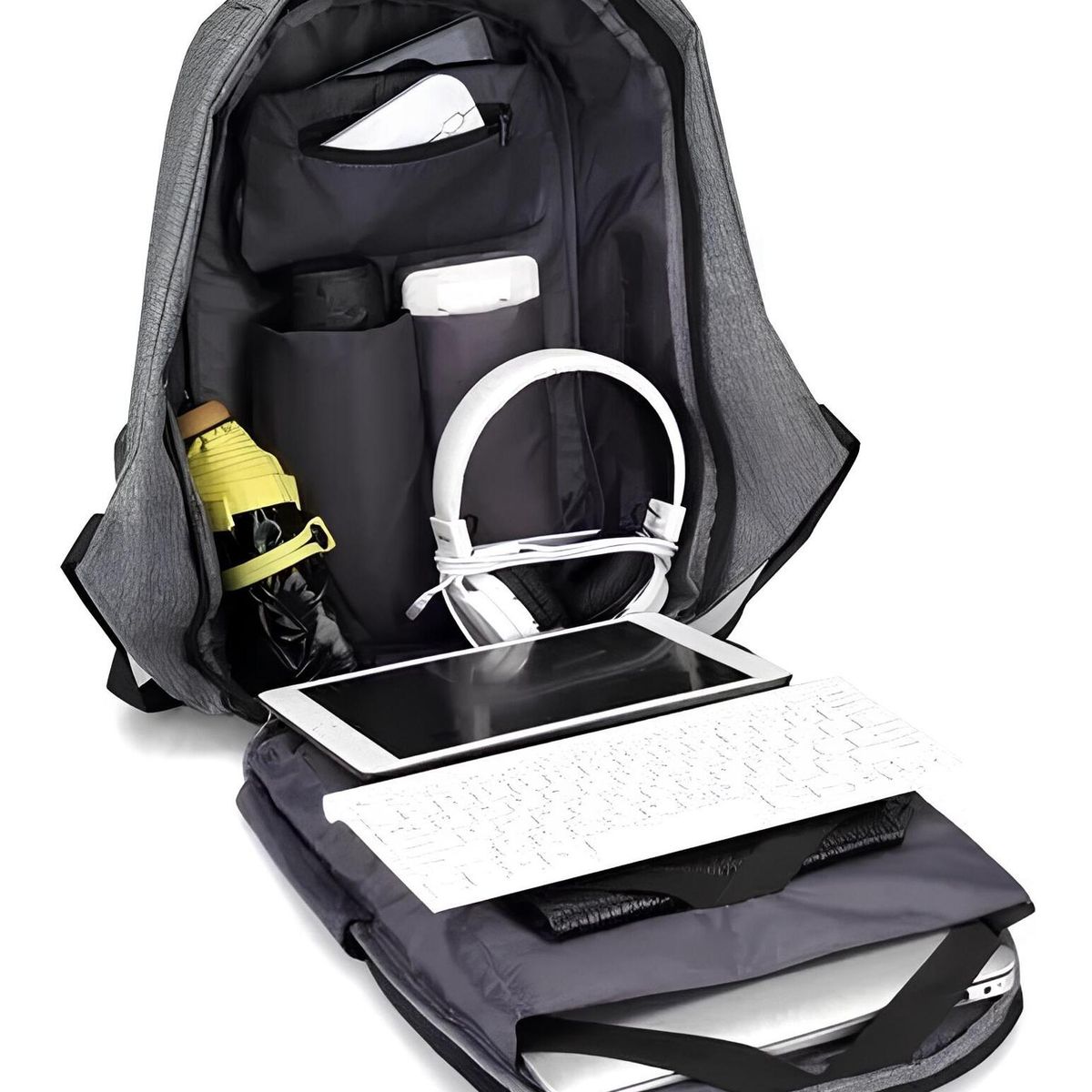 GENERICO - Mochila Antirrobo Seguridad Puerto Usb Notebook Negro