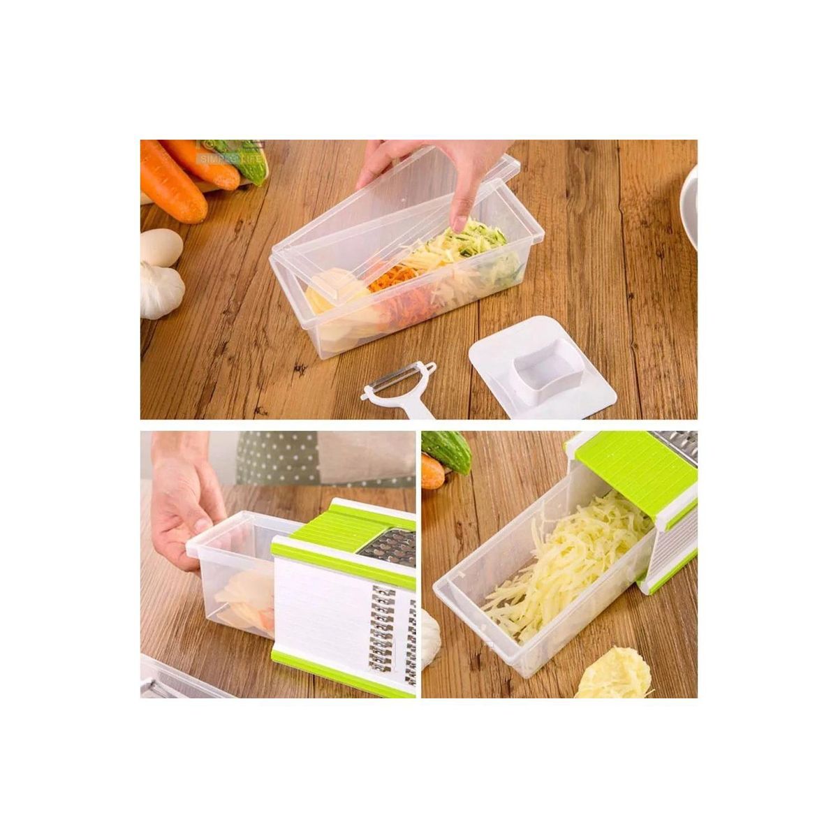 GENERICO - Rallador De Verduras Y Frutas Multiuso 5 En 1 - SC