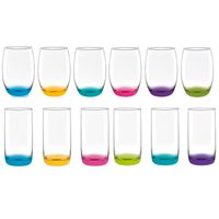 Pack 6 Vasos Altos Modelos Monterrey + 6 Mikonos Fondo Color