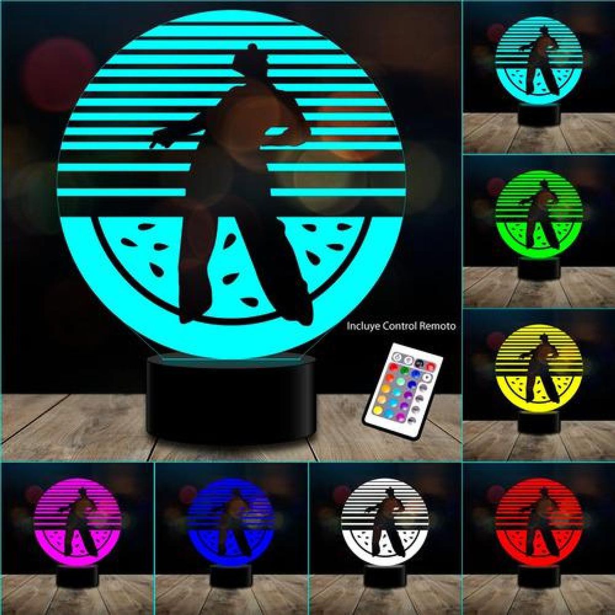 GENERICO - Lampara 3d Harry Styles  16 Colores Control Remoto Mod D