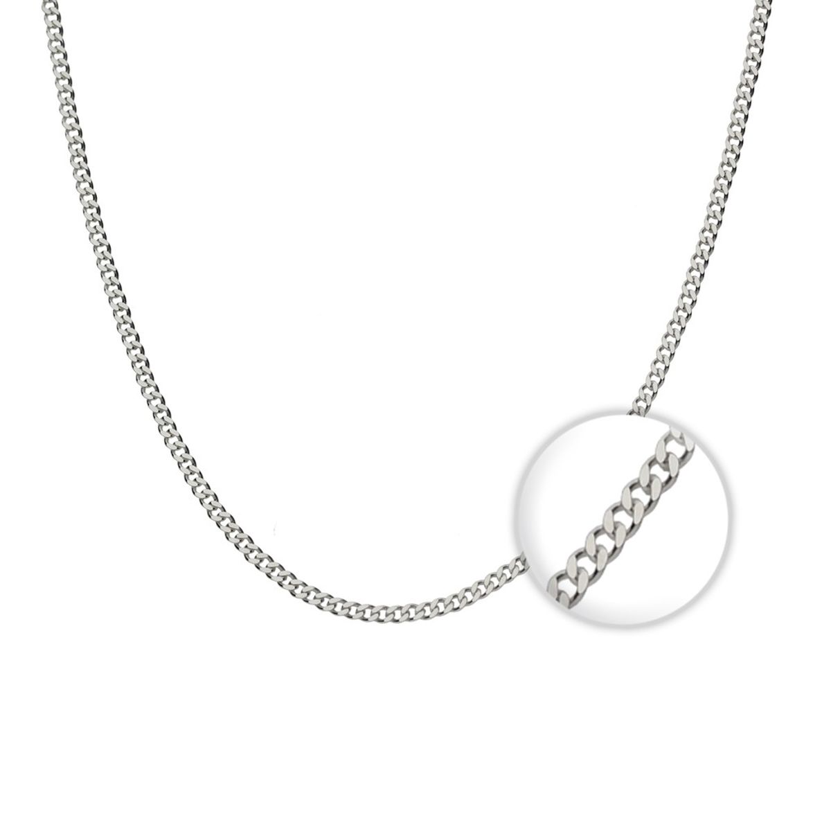 GENERICO - Cadena grumet 1,8mm 60cm Plata 925