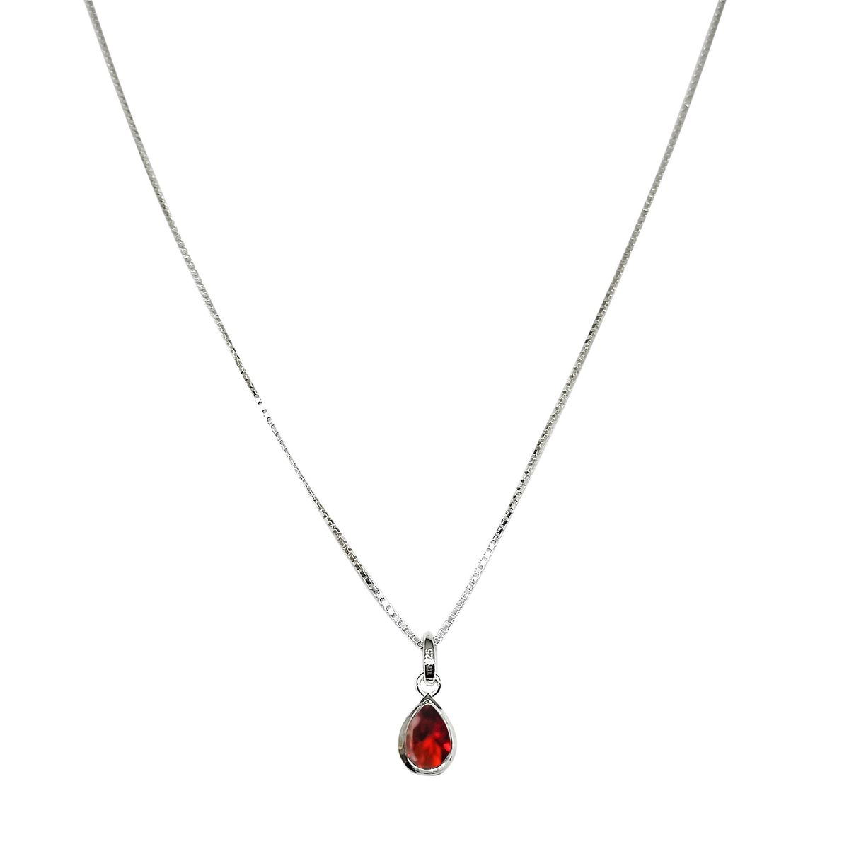 COGGIOLA - Collar Meena Gota Granate Plata Fina 925