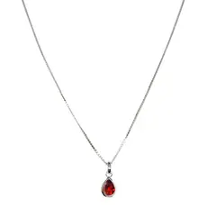 COGGIOLA - Collar Meena Gota Granate Plata Fina 925