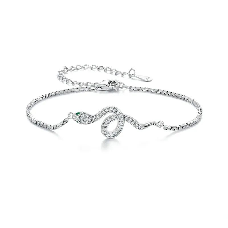 GENERICO - Pulsera serpiente snake plata 925 mujer