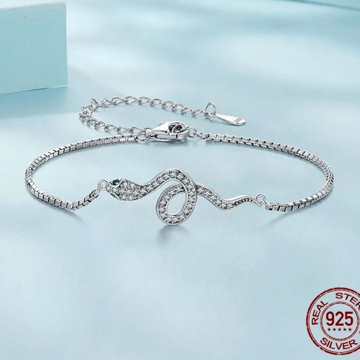 GENERICO - Pulsera serpiente snake plata 925 mujer