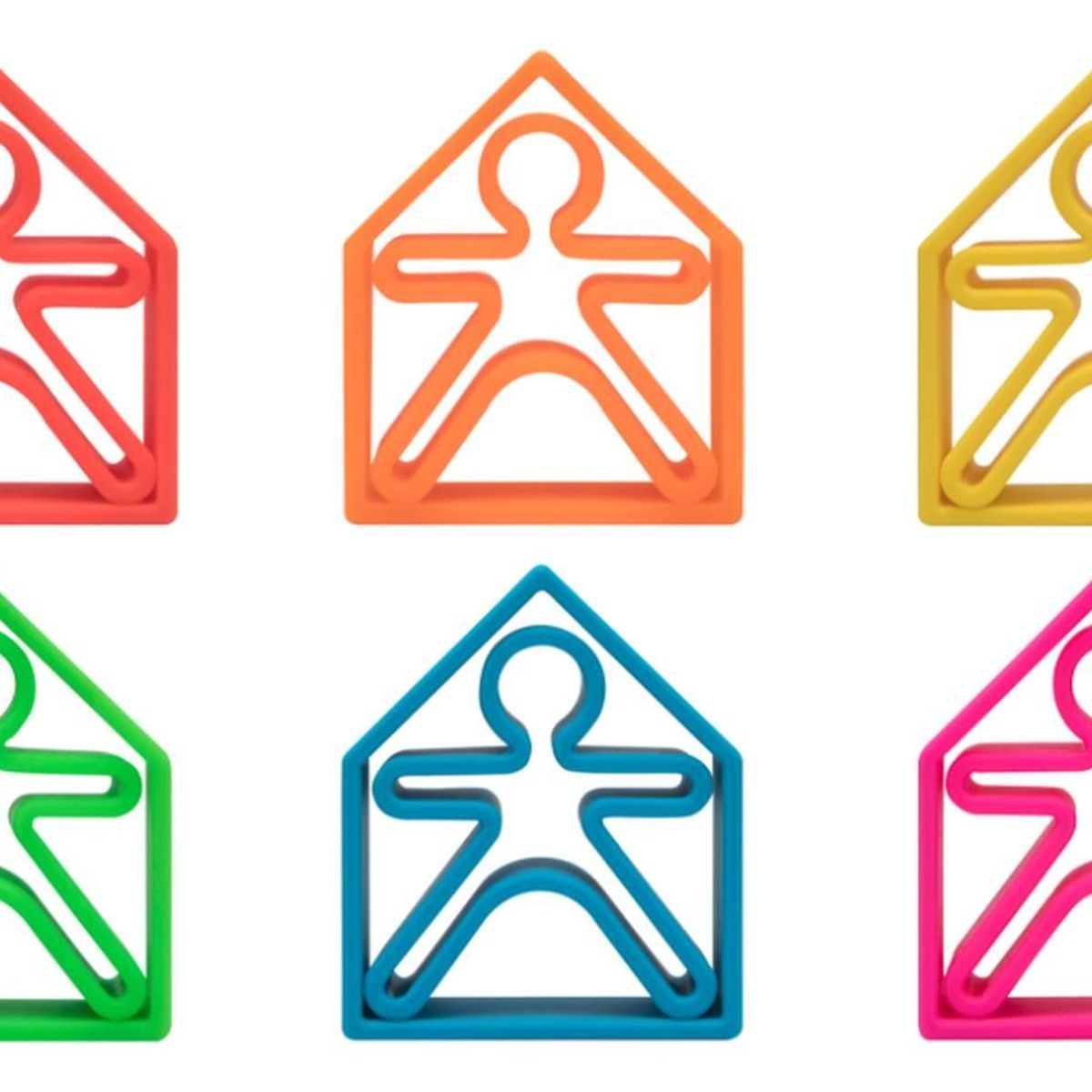 DENA - Set De 6 Personas Y 6 Casas De Colores Dëna