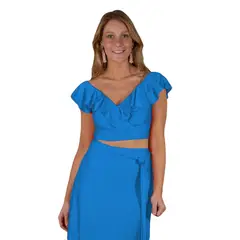 MARIA PASKARO - Peto Marken Calypso Lycra Dupont Vuelo Grande - Azul