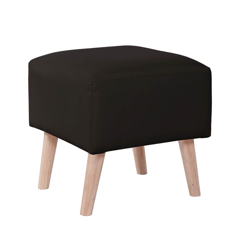LATAM HOME - POUF BURDEOS PU NEGRO