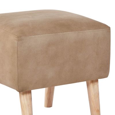 Imagen 2 del producto POUF BURDEOS CUERO KENTUCKY BEIGE
