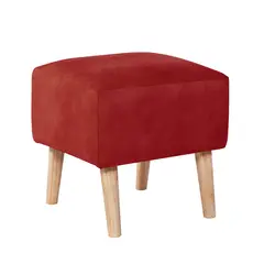 LATAM HOME - Pouf Burdeos Cuero Kentucky Rojo