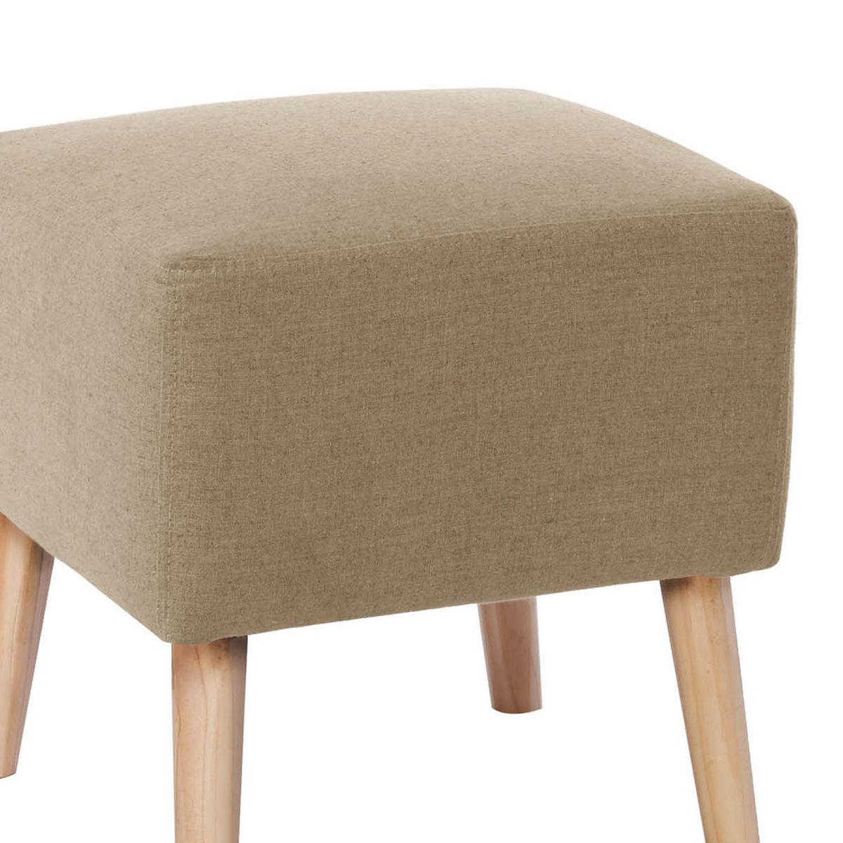 LATAM HOME - Pouf Burdeos Lino Natural