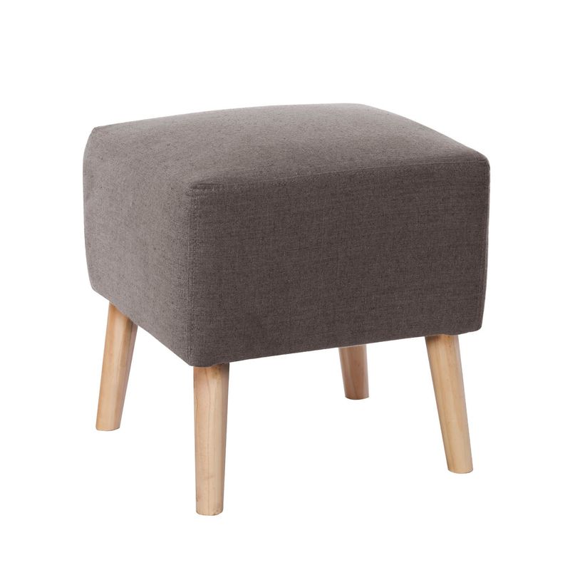 LATAM HOME - POUF BURDEOS LINO GRIS OSCURO