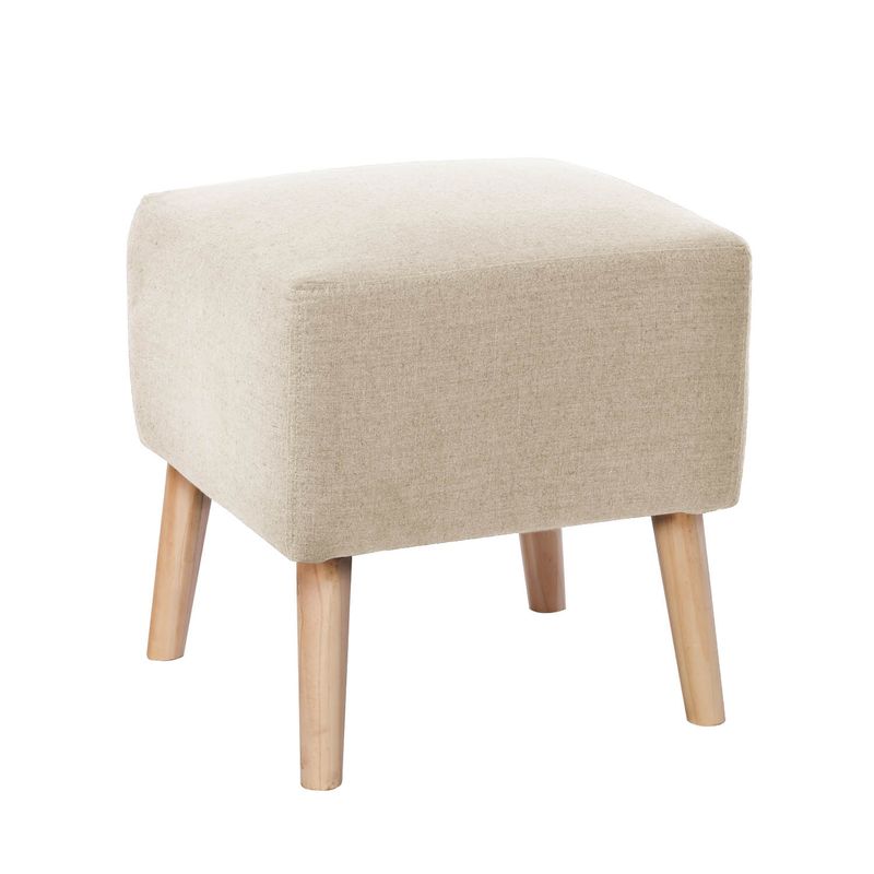 LATAM HOME - POUF BURDEOS LINO BLANCO