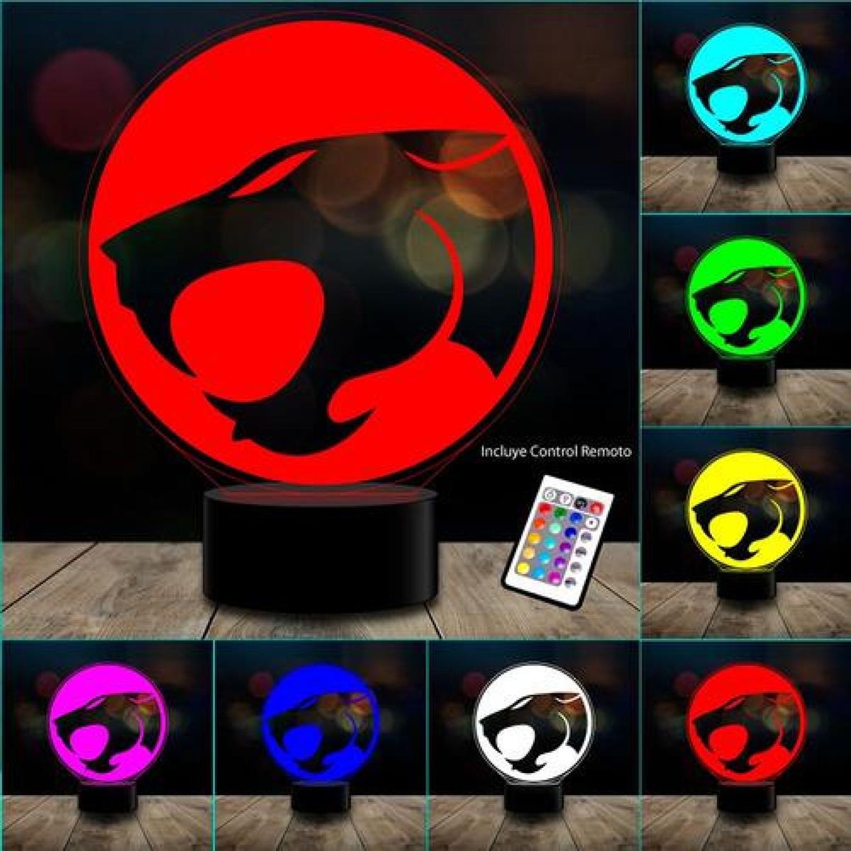 GENERICO - Lámpara 3d Thundercat Control Remoto 16 Color Estoykuku