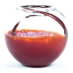BONITA HOME - FLORERO REDONDO 17X18 CLEAR-ROJO