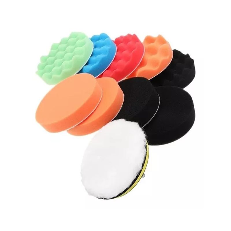 GENERICO - Kit De 10 Piezas Pulir Esponjas Almohadillas Para Auto