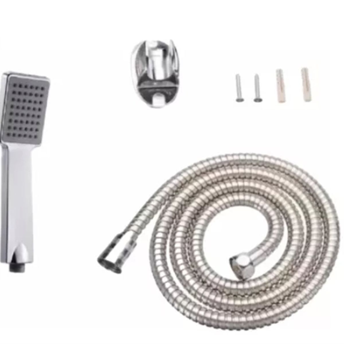 GENERICO - Pack Flexible Manguera + Ducha Telefono 2 Metros Gris