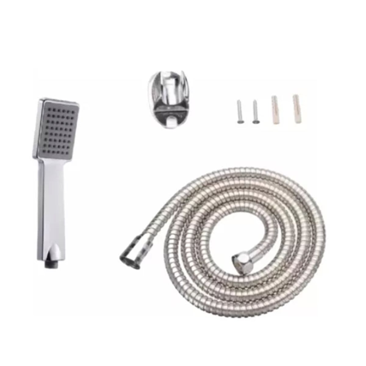 GENERICO - Pack Flexible Manguera + Ducha Telefono 2 Metros Gris