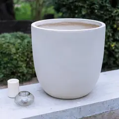 VADELL - Macetero ovalado XL color crema